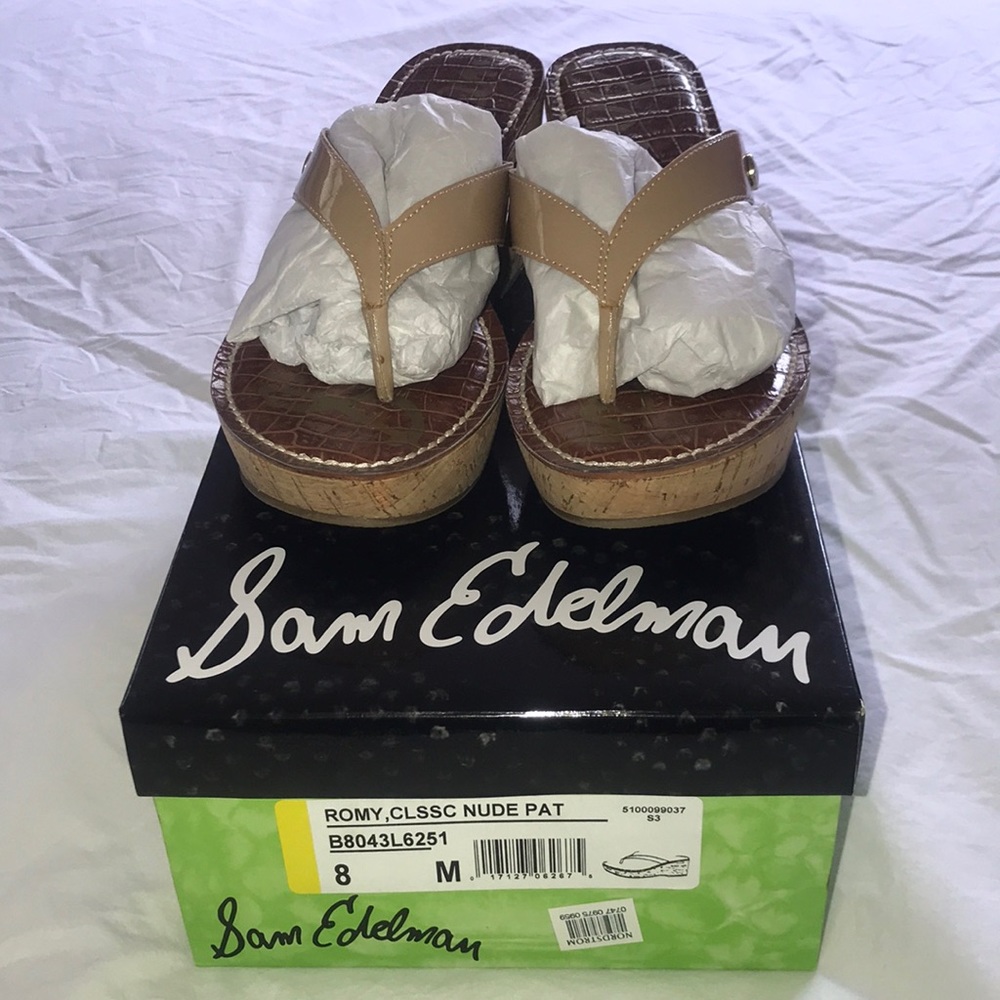 Sam Edelman cork wedges size 8